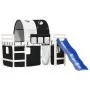 Cama alta niños con túnel madera pino blanco negro 90x190 cm de , Camas y somieres - Ref: Foro24-3207057, Precio: 338,05 €, D...