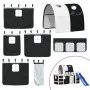 Cama alta niños con túnel madera pino blanco negro 90x190 cm de , Camas y somieres - Ref: Foro24-3207057, Precio: 338,05 €, D...