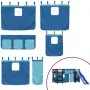 Cama alta para niños con cortinas madera pino azul 90x190 cm de , Camas y somieres - Ref: Foro24-3207034, Precio: 273,31 €, D...