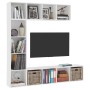 Mueble de TV y librería 3 piezas blanco 180x30x180 cm en Librerías y estanterías | Comprar online en Foro24