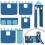 Cama alta para niños con torre madera pino azul 90x190 cm de , Camas y somieres - Ref: Foro24-3207088, Precio: 288,28 €, Desc...