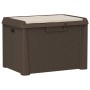 Garten-Aufbewahrungsbox mit braunem Sitzkissen aus PP, 125 L von , Aufbewahrungsboxen für den Außenbereich - Ref: Foro24-3642...