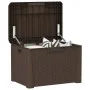 Garten-Aufbewahrungsbox mit braunem Sitzkissen aus PP, 125 L von , Aufbewahrungsboxen für den Außenbereich - Ref: Foro24-3642...