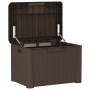 Garten-Aufbewahrungsbox mit braunem Sitzkissen aus PP, 125 L von , Aufbewahrungsboxen für den Außenbereich - Ref: Foro24-3642...