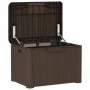 Garten-Aufbewahrungsbox mit braunem Sitzkissen aus PP, 125 L von , Aufbewahrungsboxen für den Außenbereich - Ref: Foro24-3642...