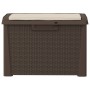 Garten-Aufbewahrungsbox mit braunem Sitzkissen aus PP, 125 L von , Aufbewahrungsboxen für den Außenbereich - Ref: Foro24-3642...