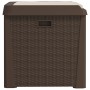 Garten-Aufbewahrungsbox mit braunem Sitzkissen aus PP, 125 L von , Aufbewahrungsboxen für den Außenbereich - Ref: Foro24-3642...