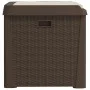 Garten-Aufbewahrungsbox mit braunem Sitzkissen aus PP, 125 L von , Aufbewahrungsboxen für den Außenbereich - Ref: Foro24-3642...