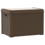 Garten-Aufbewahrungsbox mit braunem Sitzkissen aus PP, 125 L von , Aufbewahrungsboxen für den Außenbereich - Ref: Foro24-3642...