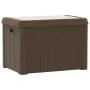 Garten-Aufbewahrungsbox mit braunem Sitzkissen aus PP, 125 L von , Aufbewahrungsboxen für den Außenbereich - Ref: Foro24-3642...