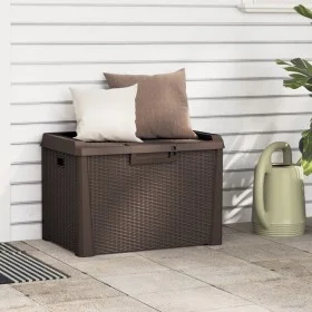 Aufbewahrungsbox für den Garten aus braunem PP, 125 Liter von , Aufbewahrungsboxen für den Außenbereich - Ref: Foro24-364210,...