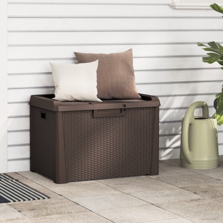 Aufbewahrungsbox für den Garten aus braunem PP, 125 Liter von , Aufbewahrungsboxen für den Außenbereich - Ref: Foro24-364210,...
