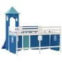 Cama alta para niños con torre madera pino azul 80x200 cm de , Camas y somieres - Ref: Foro24-3207067, Precio: 287,33 €, Desc...