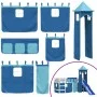 Cama alta para niños con torre madera pino azul 80x200 cm de , Camas y somieres - Ref: Foro24-3207067, Precio: 287,33 €, Desc...