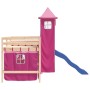 Hochbett für Kinder mit Turm aus rosa Kiefernholz 80x200 cm von , Betten und Lattenroste - Ref: Foro24-3207065, Preis: 283,24...