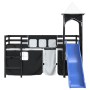 Kinder-Hochbett mit schwarz-weißem Kiefernholzturm 90x200 cm von , Betten und Lattenroste - Ref: Foro24-3207078, Preis: 299,9...