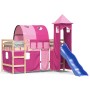 Hochbett für Kinder mit Turm aus rosa Kiefernholz 80x200 cm von , Betten und Lattenroste - Ref: Foro24-3207092, Preis: 299,05...