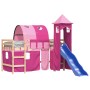 Hochbett für Kinder mit Turm aus rosa Kiefernholz 80x200 cm von , Betten und Lattenroste - Ref: Foro24-3207092, Preis: 299,05...