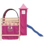 High bed for children with pink pine wood tower 80x200 cm by , Beds and slatted bases - Ref: Foro24-3207092, Price: 299,05 €,...
