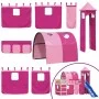 High bed for children with pink pine wood tower 80x200 cm by , Beds and slatted bases - Ref: Foro24-3207092, Price: 299,15 €,...