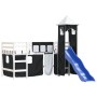 Kinder-Hochbett mit schwarz-weißem Kiefernholzturm 90x190 cm von , Betten und Lattenroste - Ref: Foro24-3207084, Preis: 344,3...