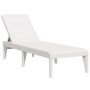 Tumbona de PP blanco 186x60x29 cm de , Tumbonas - Ref: Foro24-364215, Precio: 115,57 €