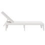 Tumbona de PP blanco 186x60x29 cm de , Tumbonas - Ref: Foro24-364215, Precio: 115,57 €