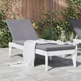 Lounger with white PP cushion 186x60x29 cm by , Loungers - Ref: Foro24-364222, Price: 124,00 €, Discount: %