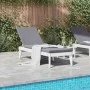 Lounger with white PP cushion 186x60x29 cm by , Loungers - Ref: Foro24-364222, Price: 124,00 €, Discount: %