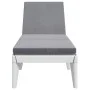 Lounger with white PP cushion 186x60x29 cm by , Loungers - Ref: Foro24-364222, Price: 124,00 €, Discount: %