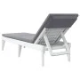 Lounger with white PP cushion 186x60x29 cm by , Loungers - Ref: Foro24-364222, Price: 124,00 €, Discount: %