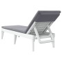 Tumbona con cojín PP blanco 186x60x29 cm de , Tumbonas - Ref: Foro24-364222, Precio: 146,83 €, Descuento: %