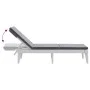 Lounger with white PP cushion 186x60x29 cm by , Loungers - Ref: Foro24-364222, Price: 124,00 €, Discount: %