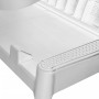 Tumbona con cojín PP blanco 186x60x29 cm de , Tumbonas - Ref: Foro24-364222, Precio: 146,83 €, Descuento: %