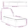 Lounger with white PP cushion 186x60x29 cm by , Loungers - Ref: Foro24-364222, Price: 124,00 €, Discount: %