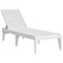 White PP lounger 186x60x29 cm by , Loungers - Ref: Foro24-364220, Price: 83,43 €, Discount: %