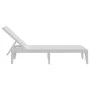 White PP lounger 186x60x29 cm by , Loungers - Ref: Foro24-364220, Price: 83,43 €, Discount: %