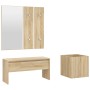 Juego de muebles de recibidor madera contrachapada roble Sonoma de , Armarios roperos - Ref: Foro24-3082056, Precio: 98,28 €,...