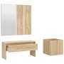Juego de muebles de recibidor madera contrachapada roble Sonoma de , Armarios roperos - Ref: Foro24-3082056, Precio: 98,28 €,...