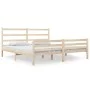 Solid pine wood bed frame 140x190 cm by , Beds and slatted bases - Ref: Foro24-3103693, Price: 117,52 €, Discount: %