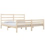 Solid pine wood bed frame 140x190 cm by , Beds and slatted bases - Ref: Foro24-3103693, Price: 125,78 €, Discount: %