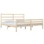 Solid pine wood bed frame 140x190 cm by , Beds and slatted bases - Ref: Foro24-3103693, Price: 117,52 €, Discount: %