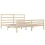 Solid pine wood bed frame 140x190 cm by , Beds and slatted bases - Ref: Foro24-3103693, Price: 117,52 €, Discount: %