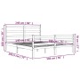 Solid pine wood bed frame 140x190 cm by , Beds and slatted bases - Ref: Foro24-3103693, Price: 125,78 €, Discount: %