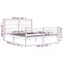 Solid pine wood bed frame 140x190 cm by , Beds and slatted bases - Ref: Foro24-3103693, Price: 117,52 €, Discount: %