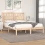 Solid pine wood bed frame 135x190 cm by , Beds and slatted bases - Ref: Foro24-3103908, Price: 135,08 €, Discount: %