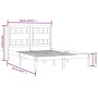 Solid pine wood bed frame 135x190 cm by , Beds and slatted bases - Ref: Foro24-3103908, Price: 139,22 €, Discount: %