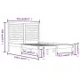 Estructura de cama doble madera maciza negra 135x190 cm de , Camas y somieres - Ref: Foro24-3104587, Precio: 183,79 €, Descue...