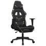 Silla gaming con reposapiés cuero sintético negro camuflaje en Sillas gaming | Comprar online en Foro24