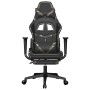 Silla gaming con reposapiés cuero sintético negro camuflaje en Sillas gaming | Comprar online en Foro24